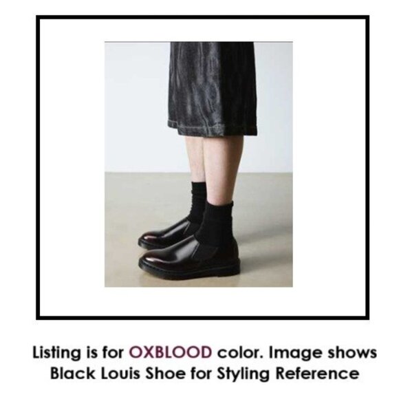 Dr. Martens Louis Gusset Slip-On Oxford Shoes, Oxblood, US M4/US L5/EU36/UK3 - Picture 16 of 16